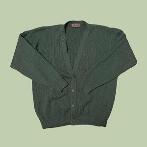 🌥️vintage forest green oversized cardigan